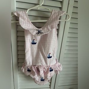 Cecil & Lou 3T girls bathing suit. H monogram.